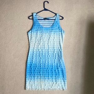 Gorgeous Blue and White Ombré Summer Mini Dress